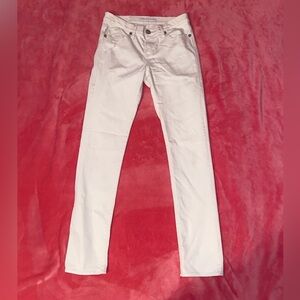 White / ivory rock & republic high-waisted stretchy skinny jeans with pockets